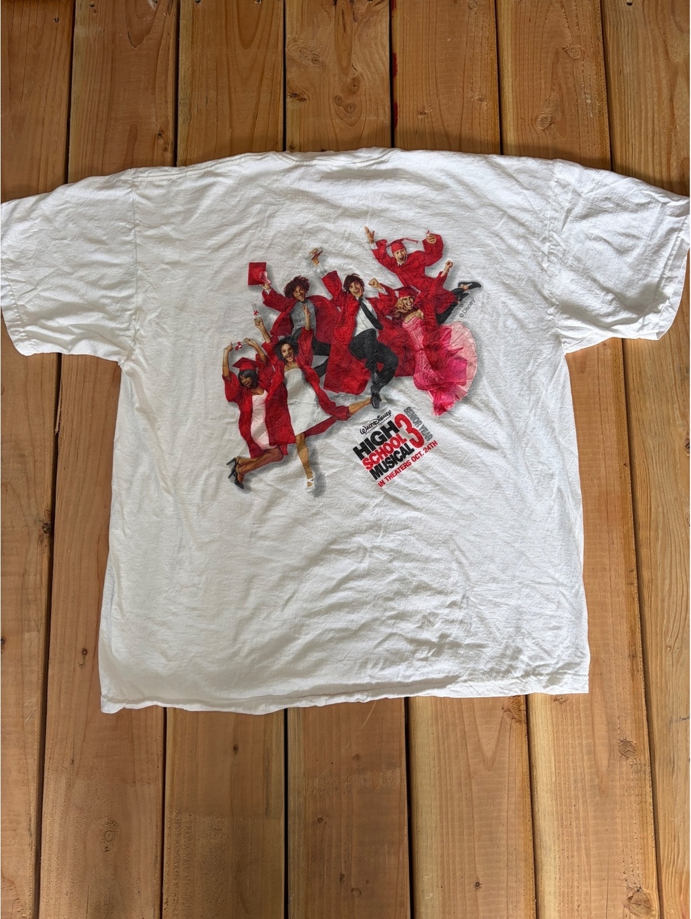 Vintage High School Musical 3 Graduation White Graphic TShit